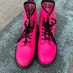 Dr Martens Hot Pink Boots Size Women’s 7